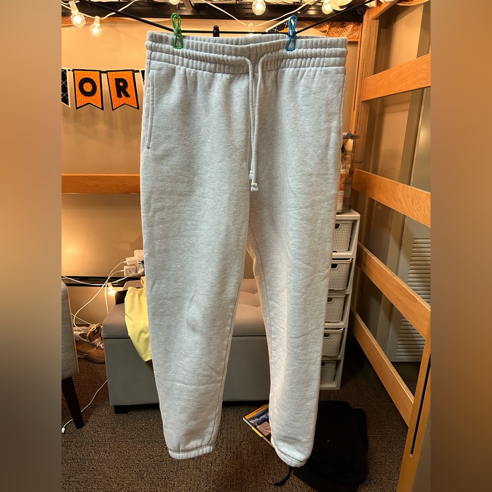 Aritzia TNA light grey joggers
